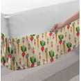 thumbnail image 2 of Vegetable Bed Skirt, Radish Carrot and Beets Pattern on Beige Background Hand Drawn Food Composition, Elastic Bedskirt Dust Ruffle Wrap Around for Bedding Decor, 4 Sizes, Multicolor, by Ambesonne, 2 of 2
