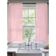 thumbnail image 2 of Pink Sheer Curtains 72 Inch Length 2 Panels Set for Living Room/Bedroom, Farmhouse Pink Decor Semi Curtain Sheers Drapes Rod Pocket Curtains Window Treatment Set 52''x72''x2, 2 of 7