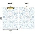 thumbnail image 3 of Blue Floral Pattern 12.5x9in Clipboard, Durable Acrylic with Metal Clip and Wall Hook for Office or Classroom, 3 of 10