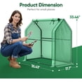 thumbnail image 6 of Quictent 2-Pack Mini Greenhouses Portable Green Houses, Plant Tents Small Greenhouse for Indoor Outdoor Plants 35” x18” x33” Heavy-Duty PE Cover Tents Waterproof UV-Resistant Hot Houses, 6 of 8