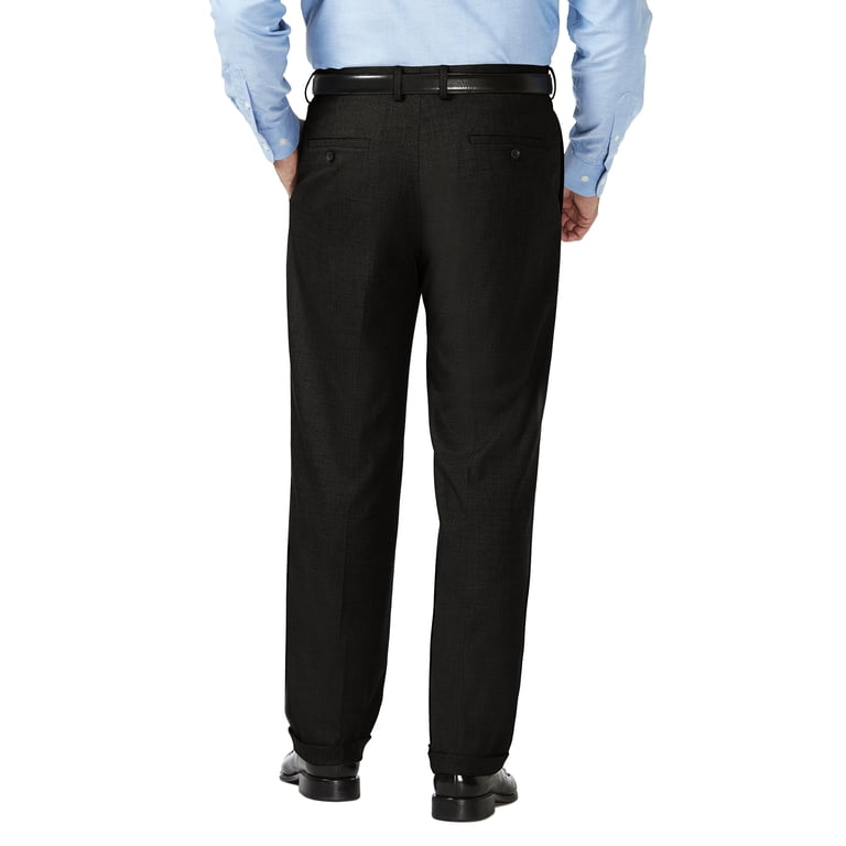 slim fit dress slacks Haggar 4-Way Stretch Dress Pants, Flat Front in Light Grey main image 0