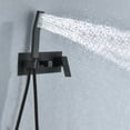 thumbnail image 3 of Shower system, Brass Matte Black Shower Faucet Set Shower System 10 Inch Rainfall Shower Head with Handheld Sprayer Bathroom Luxury Rain Mixer Combo Set, Rough-in Valve Included, 3 of 4