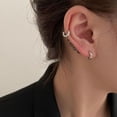 thumbnail image 3 of 2 Pairs Sterling Silver Small Hoop Earrings for Women - Lightweight Tiny Huggie Hoops, Hypoallergenic Mini Cartilage Earrings, Value Pack of Sterling Silver Earrings for Daily Wear & Gifting, 3 of 8