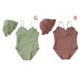 thumbnail image 3 of Baywell Solid Color Baby Girls Western-style Sling Sweet One-Piece Swimsuit Suitable for 1-6, 3 of 6