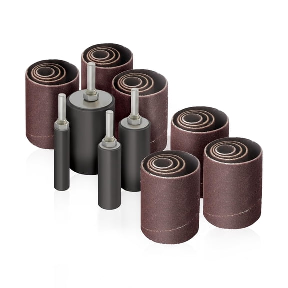 LINE10 Tools 28 Pack Sanding Drum and Sleeves Set for Drill, 2-inch Long, 60, 80, 120 and 240 Grit