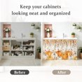 thumbnail image 6 of Thanksgiving Pantry Cabinet Curtains 28''x51'', Fall Pumpkin Leaves Vines Floral Brown Plaid Sink Skirt for Bathroom Kitchen Tall Utility Cabinet, Laundry Privacy Drape Waterproof Dishwasher Curtains, 6 of 9