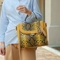 thumbnail image 2 of MKF Collection Lilli Women's Satchel Bag, Snake Vegan Leather Handbag By Mia K. - Turquoise, 2 of 7
