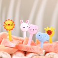 thumbnail image 3 of 1 Set Animal Fruit Fork Food Grade Plastic Mini Cartoon Kids Cake Fruit Toothpick, 3 of 6