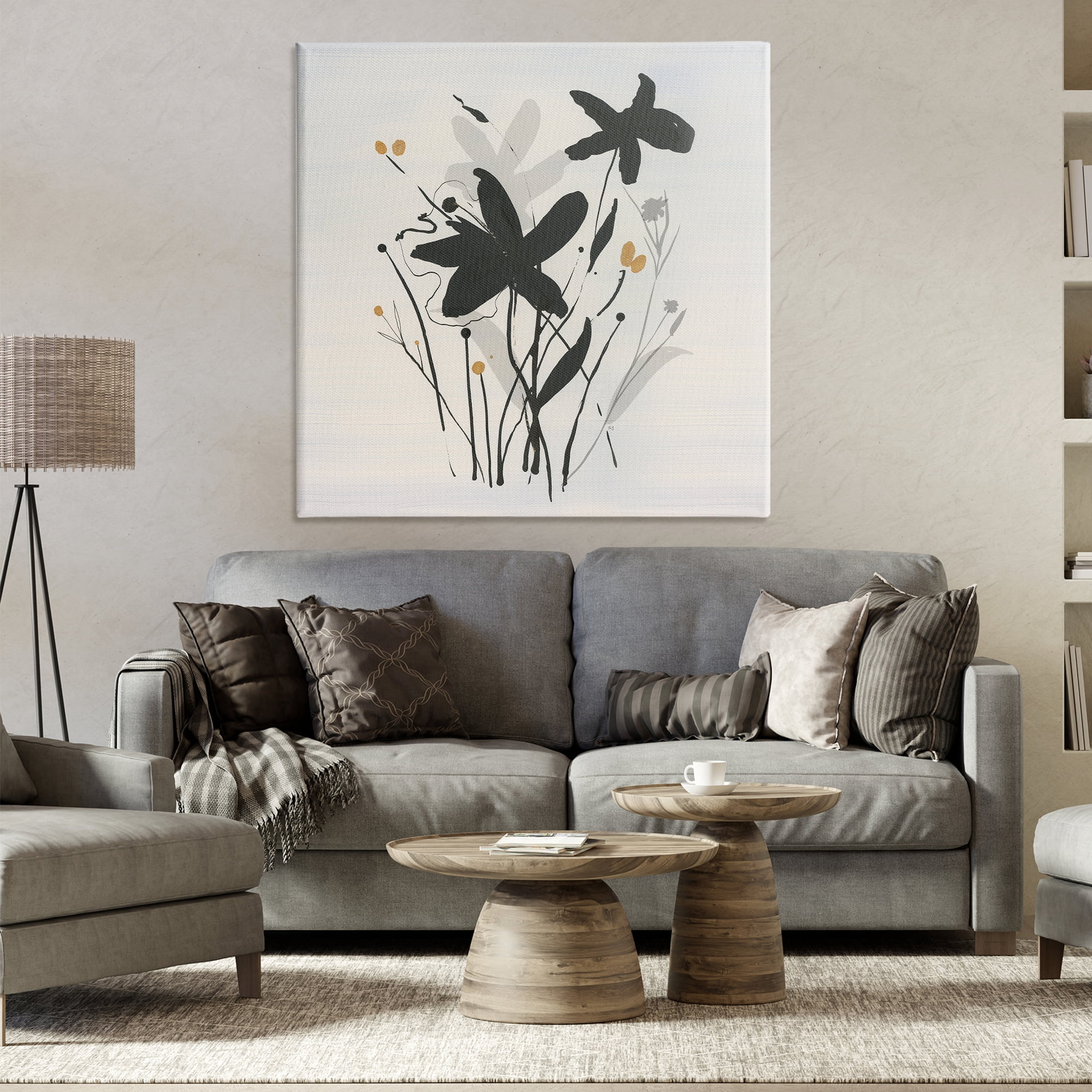 Stupell Industries Impressions of Flowers Plants & Flowers Painting Wrapped Canvas Art Print Wall Art, 36 x 36