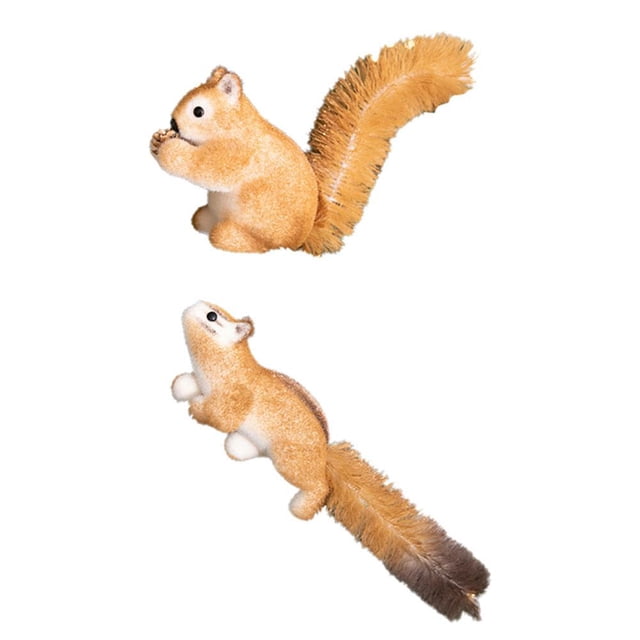 Wartleves Adornos de ardilla para árbol de Navidad, colgante de peluche de animal, Gisela Graham