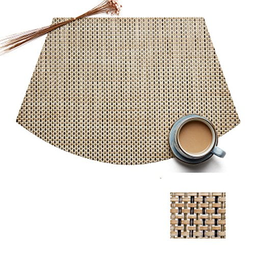 vinmax Set of 4 Wedge Placemats Set for Round Tables Waterproof