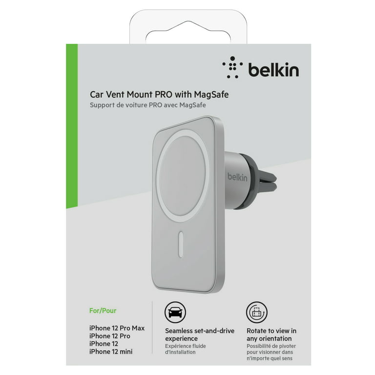 Belkin MagSafe Vent Mount Pro - MagSafe Phone Mount For Car - Car Phone Holder  Mount - Magnetic Phone Holder for iPhone 15, iPhone 14, iPhone 13, iPhone  12 Pro Max, Pro, and Mini Models 