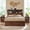 Brown, variant on ACCOHOHO Farmhouse Queen Size Bed with 4 Drawers, Platform Storage Bed Frame with 52" Wooden Bookcase Headboard and LED Light,Black