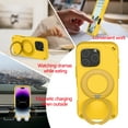 thumbnail image 4 of Allytechgroup EVA Case for iPhone 15 Pro Max with Stand, Support Wireless Charging Slim Phone Case with Kickstand for Kids Shockproof Protective Bumper for iPhone 15 Pro Max, Yellow, 4 of 5
