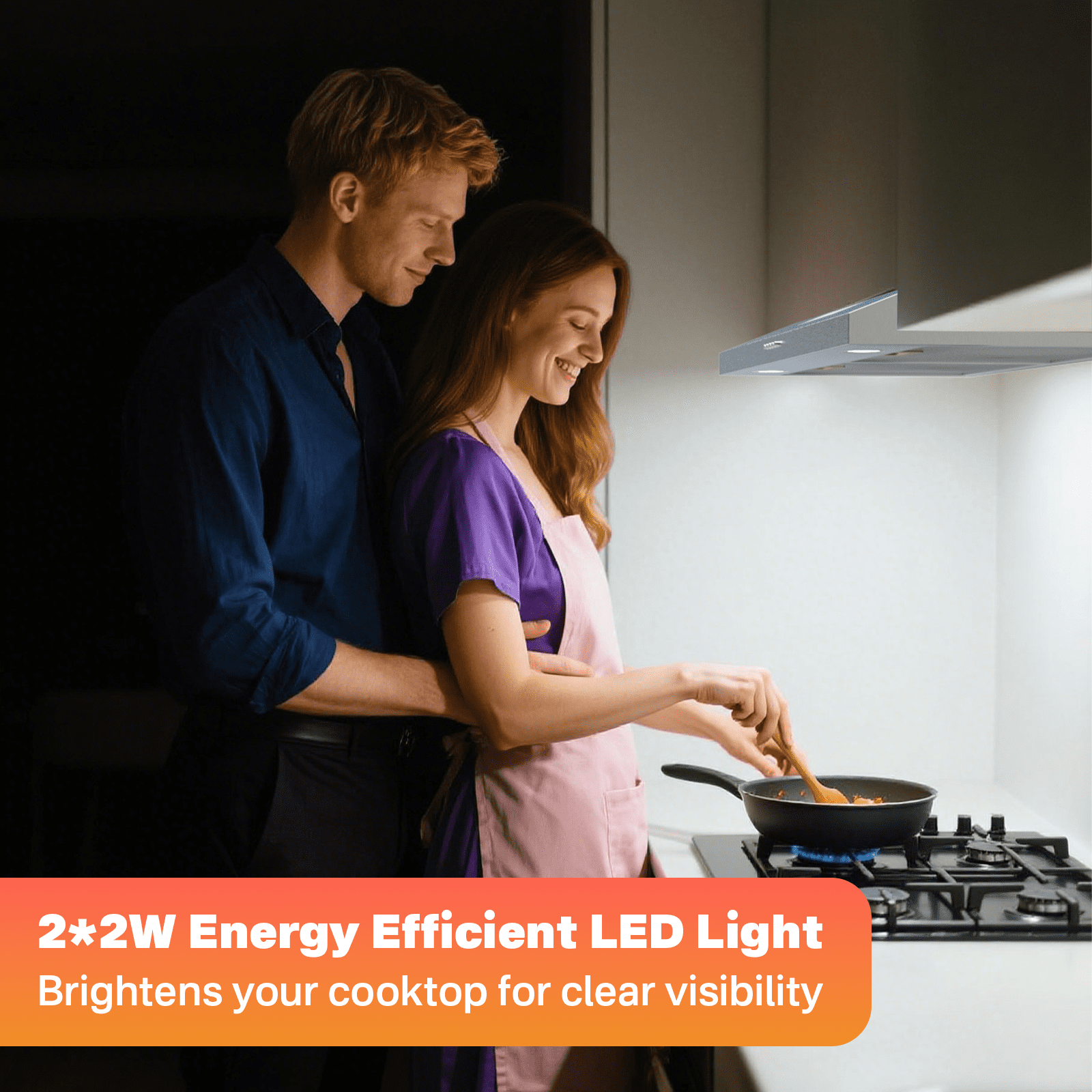 TYEMUI 30 inch Under Cabinet Range Hood, Ductless Slim Kitchen Range Hood Vent Hood with Filter, LED Lights, 3 Speed Exhaust Fan For Home