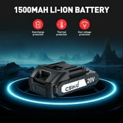 Cshidworld 20V Cordless Power Drill Set, Drill Kit with 1 Lithium-Ion & Charger, 3/8 Keyless Chuck, Electric Drill W/ 2 Variable Speed & LED Light, 25+1 Position and 34pcs Drill/Driver Bits(Red)