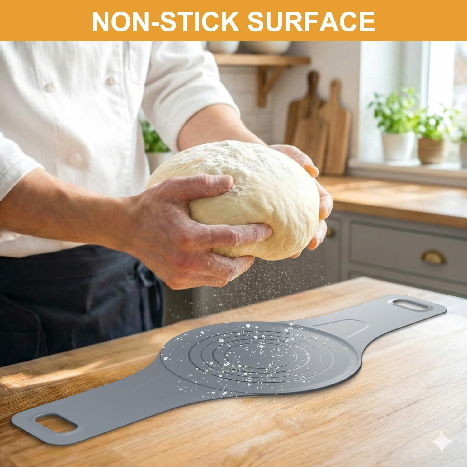 3 pcs Silicone Baking Mat, Non-Stick Dough Liner, Heat Resistant Bread Release Pad for Oven Use and Household Baking Tools
