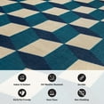 thumbnail image 6 of World Rug Gallery Contemporary Geometric Flatweave Indoor/Outdoor Area Rug - BLUE 5' X 7', 6 of 9