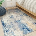 thumbnail image 2 of Moynesa 5'x7' Area Rug for Living Room Modern Abstract Soft Washable Rug Large Indoor Low Pile Accent Rug Stain Resistance Soft Carpet for Office Couch Entrance Kitchen,Blue, 2 of 8