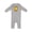AC-Heather Grey, variant on Little Ray of Sunshine Cute Smiling Yellow and Orange Sun Baby Romper Coveralls