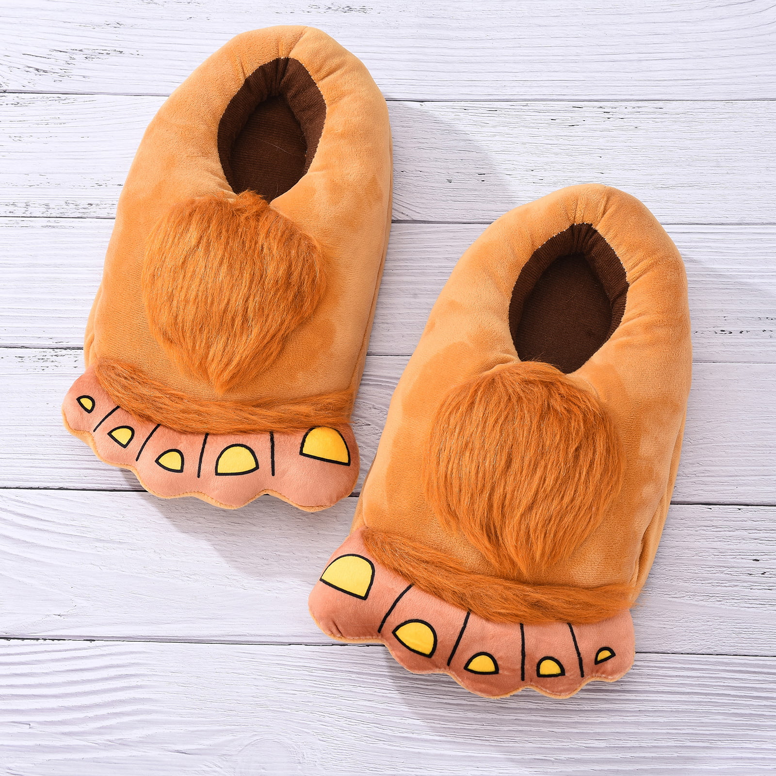 Men's Women's Furry Monster Adventure Slippers, Adults Comfortable Novelty  Warm Winter Hobbit Feet Slippers, Brown, 8.5 : Buy Online at Best Price in  KSA - Souq is now Amazon.sa: Fashion