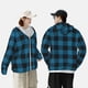 thumbnail image 4 of Fotbe Blue Black Plaid Chaqueta con Protección Solar UPF 50+ para Hombre y Mujer, Camisa con Capucha y Bolsillos-XX-Large, 4 of 7