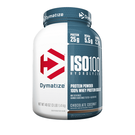 UPC 705016355334 product image for Dymatize ISO 100 Whey Protein Powder Isolate, Chocolate Coconut, 3 lbs | upcitemdb.com