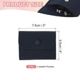 thumbnail image 2 of Uxcell Jewelry Pouch Velvet Pouches Snap Button Jewelry Storage Bags Present Pouch Dark Blue 4x3 Inch, 2 of 7