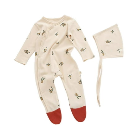 

Baby Pajamas Open Button Cotton Dot Newborn Jumpsuit