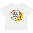 thumbnail image 3 of Inktastic My Pops Loves Me with Sunflower Wreath Boys or Girls Baby T-Shirt, 3 of 5