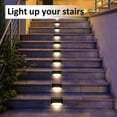 thumbnail image 4 of Luces solares para terraza al aire libre, paquete de 16, luces solares para escalones, luces LED impermeables para escaleras al aire libre, escalones, cercas, caminos, patios y caminos (blanco cálido), 4 of 5