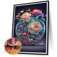 thumbnail image 2 of Pintura de diamantes 5D DIY completo redondo taladro florero peonía Kit decoración del hogar (HQ062) Hugtrwg Para estrenar, 2 of 9