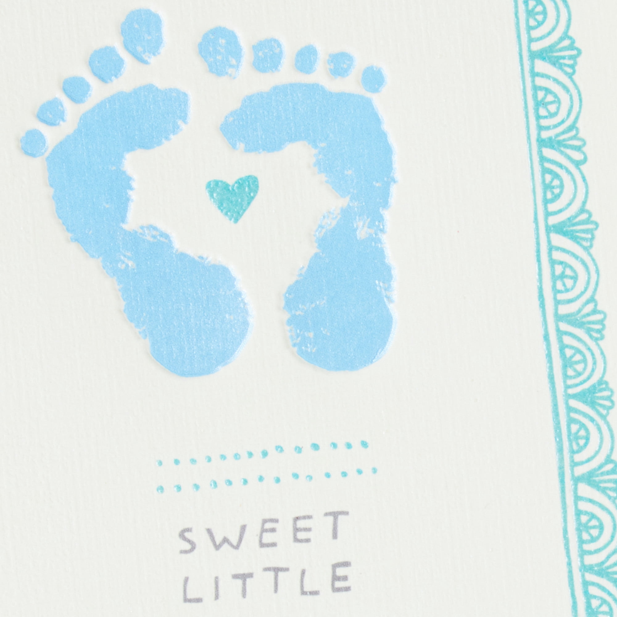 Hallmark New Baby Card for Boy (Sweet Little Feet)
