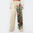 thumbnail image 4 of Hearthz Christmas Women Fleece Pajama Pants Fuzzy Winter Warm Thermal Women's Pj Bottoms Wide Leg Drawstring Sleep Pant, 4 of 4