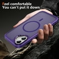 thumbnail image 3 of TECH CIRCLE For iPhone 16 Translucent Back Case 6.1" 2024 Model, Compatible with MagSafe and Magnetic Accessories, Slim Fits and Lightweight Case, Shockproof Protective Cute Phone Cover, Purple, 3 of 8