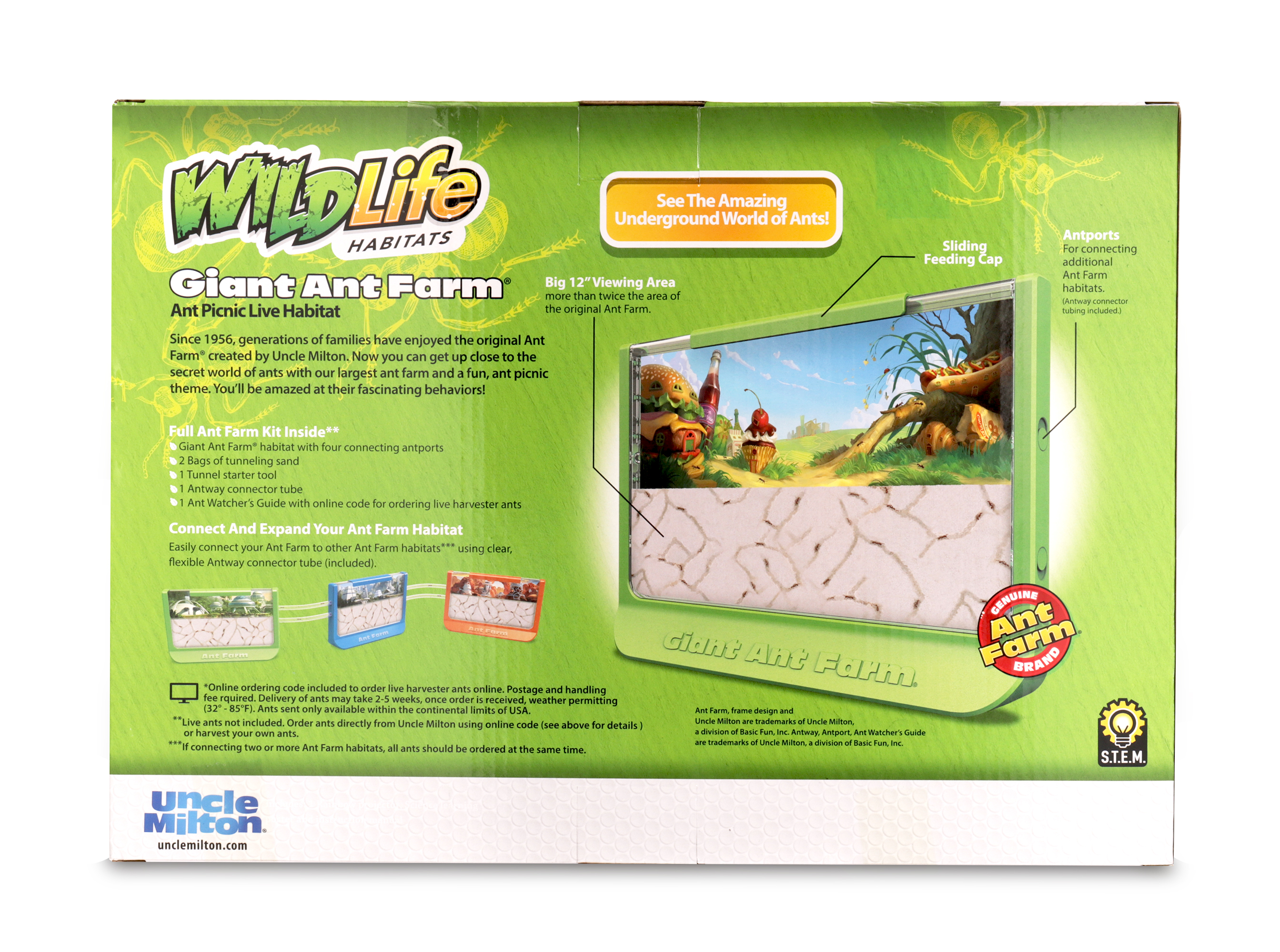 Fourmilière éducative Pour Enfants - Farm à Fourmis Avec Ports De Connexion - Observation Des Tunnels, Jeu Scientifique