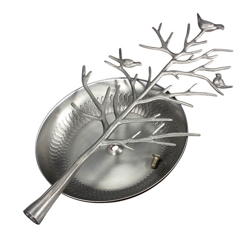 Birds Tree Jewelry Display Stand Earring Necklace Holder Tower Rack Hanging Organizer for Bangles Pendants