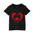 thumbnail image 2 of THDHVS Girls Summer T-Shirts,Summer Casual Tops for Kids,Girls Short Sleeve Heart Print T-Shirts Casual Cotton Tee Tops Blouse Black 3-4 Years, 2 of 7