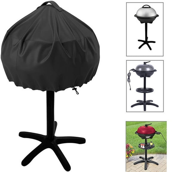 ZOURIH 1 Pack Grill Cover for Electric Grill, Easy Take Off Handle Design, All Weather Resistant Small Round Grill Cover