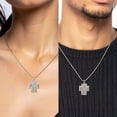 thumbnail image 2 of 925 Sterling Silver Vintage Alpha Cubetto Omega Snake Latin Mexican Holy Cross Necklace Religious Chain Pendant Jesus Christ Charm, 2 of 13