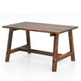 thumbnail image 1 of Costway Outdoor Coffee Table with Slatted Tabletop Rectangle Side Table for Garden, 1 of 10