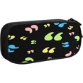 thumbnail image 1 of Quotation Marks Symbol Pencil Case, Large Capacity Pen Holder Large Pouch, 1 of 4