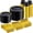 Black/Gold, variant on Elegant Disposable Silver Dinnerware Set for 100 Guests, Complete with Plates, Cups, Forks, Knives & Spoons for Weddings & Formal Events