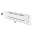thumbnail image 2 of Stelpro White Brava Baseboard Heater - 500W, 240 Volts, 2 of 11