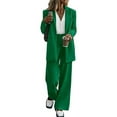 thumbnail image 4 of Fgnfyis Women's Solid Color Two Piece Coat Pants Suit Pants Sets GN2 L, 4 of 6