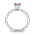 thumbnail image 2 of Sterling Silver Stackable Expressions High 5mm October Swarovski Ring Size 8, 2 of 3