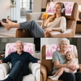 thumbnail image 5 of TSOVTHRID Recliner Headrest Protector PU Leather Headrest Cover for Recliner Chair Couch Head Rest Cover for Furniture Christmas Decor 17 x 27 Inches,Pink Snowman Snowflake Poinsettia Print, 1 PCS, 5 of 7