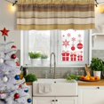 thumbnail image 5 of Vintage Yellow Wood Curtain Valances for Windows, Kitchen Valance Window Treatments Panel 2 Pack, Farmhouse Retro Wooden Plank Rod Pocket Short Curtains for Bathroom Bedroom 42 x 12 Inch, 5 of 8