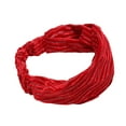 thumbnail image 3 of Unique Bargains 1 Pc Headband Horizontal Stripes Wide Fabric Hairband for Women Red, 3 of 5