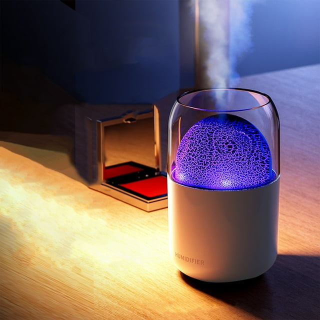 SuoKom Usb Humidifier with Colored Light Quiet Cool Mist Humidifier for Bedroom and Office Plants Easy to Clean